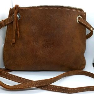 ROOTS EDIE TRIBAL LEATHER PURSE